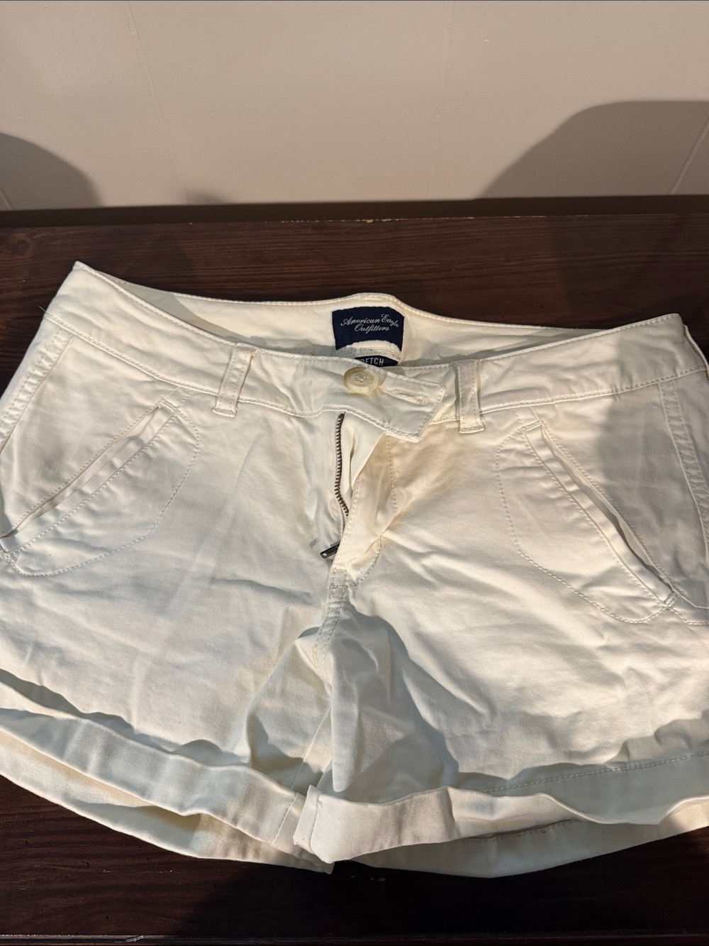 American Eagle Outfitters Cream Women's Shorts